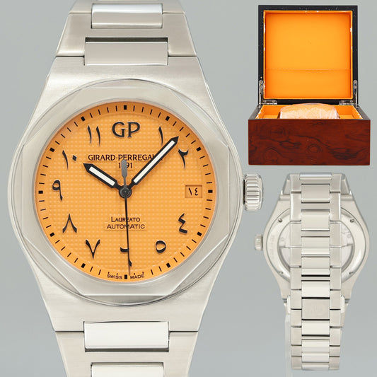 Girard Perregaux Laureato Limited 28 Pieces 81010-11-1745-11A Orange Arabic Watch