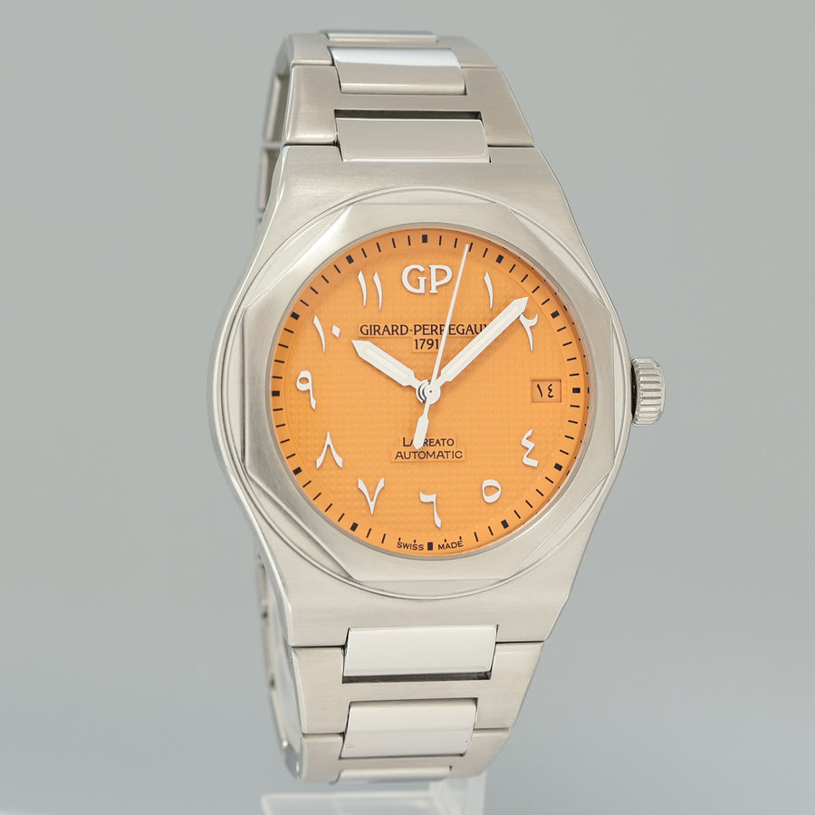 Girard Perregaux Laureato Limited 28 Pieces 81010-11-1745-11A Orange Arabic Watch