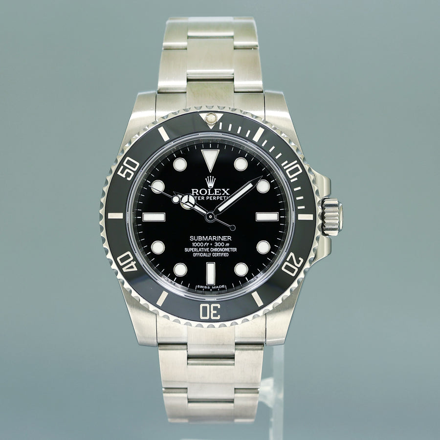 MINT 2025 RSC PAPERS Rolex Submariner No Date 114060 Steel Black Ceramic Watch Box