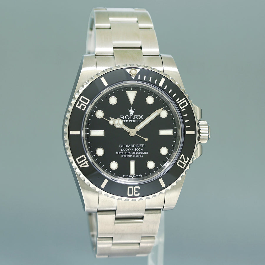 MINT 2025 RSC PAPERS Rolex Submariner No Date 114060 Steel Black Ceramic Watch Box