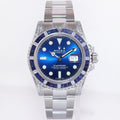 2015 MINT Rolex Submariner Date 116610 Diamond Sapphire Steel Blue Ceramic Watch