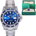 2015 MINT Rolex Submariner Date 116610 Diamond Sapphire Steel Blue Ceramic Watch