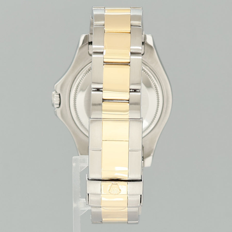 MINT Ladies Rolex Yacht-Master 168623 35mm Yellow Gold Two Tone Silver Dial Watch