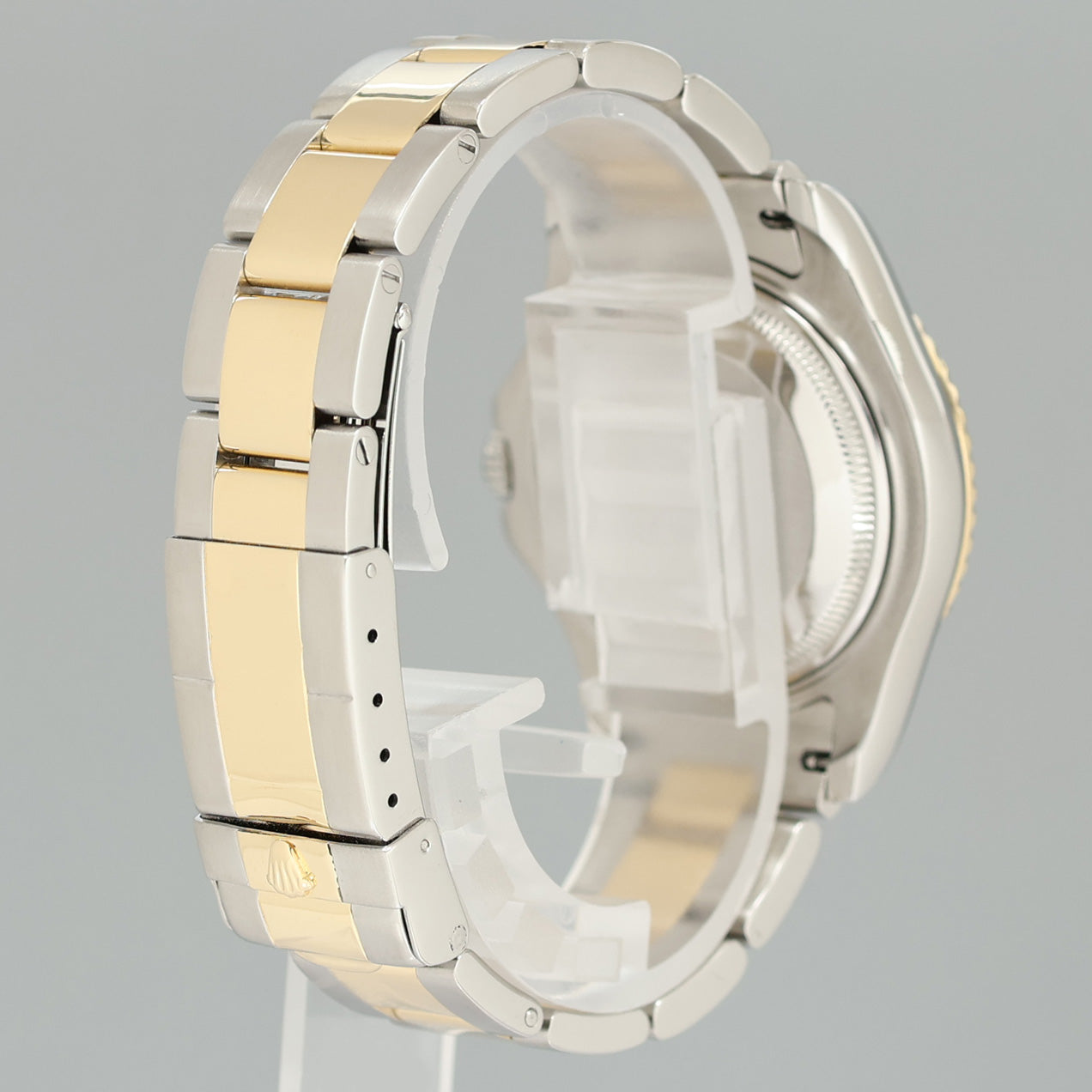 MINT Ladies Rolex Yacht-Master 168623 35mm Yellow Gold Two Tone Silver Dial Watch