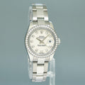 2015 MINT PAPERS Ladies Rolex DateJust 179384 Diamond Ivory Sunbeam Oyster Watch Box