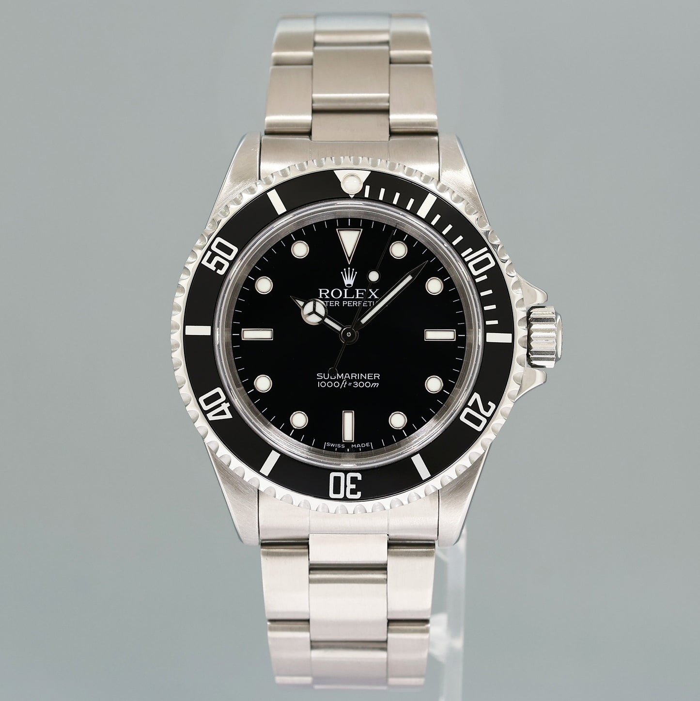 PAPERS 2005 MINT Rolex Submariner No-Date 2 Line Dial 14060M Steel Black Watch Box