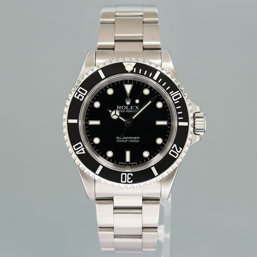 PAPERS 2005 MINT Rolex Submariner No-Date 2 Line Dial 14060M Steel Black Watch Box