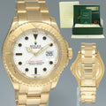 2004 MINT Rolex Yacht-Master Yellow Gold 16628 White Sapphire 40mm Watch Box