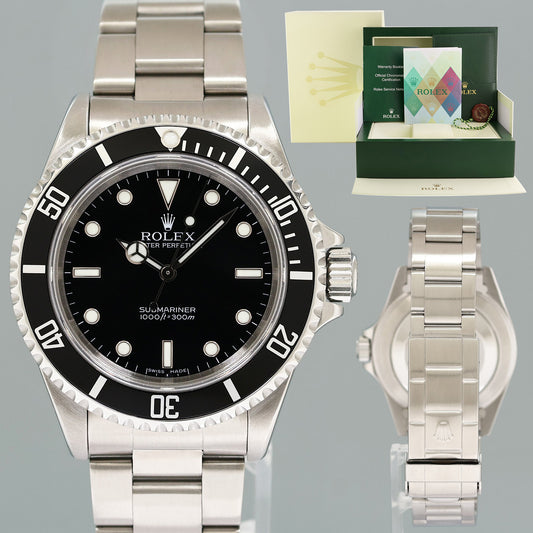 PAPERS 2005 MINT Rolex Submariner No-Date 2 Line Dial 14060M Steel Black Watch Box