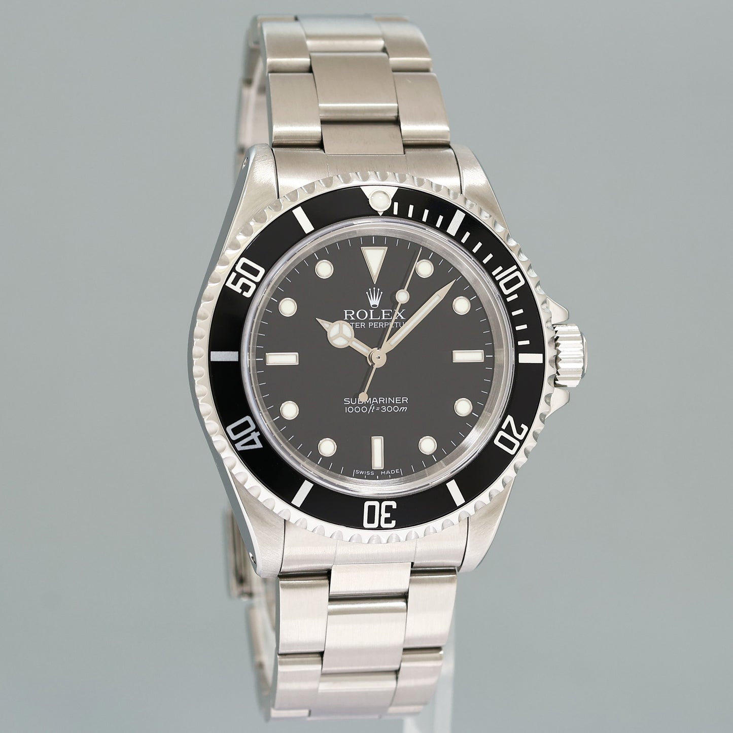 PAPERS 2005 MINT Rolex Submariner No-Date 2 Line Dial 14060M Steel Black Watch Box