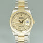 2023 Rolex DateJust 36mm Champagne Palm Motif Two Tone Gold Oyster 126233 Watch