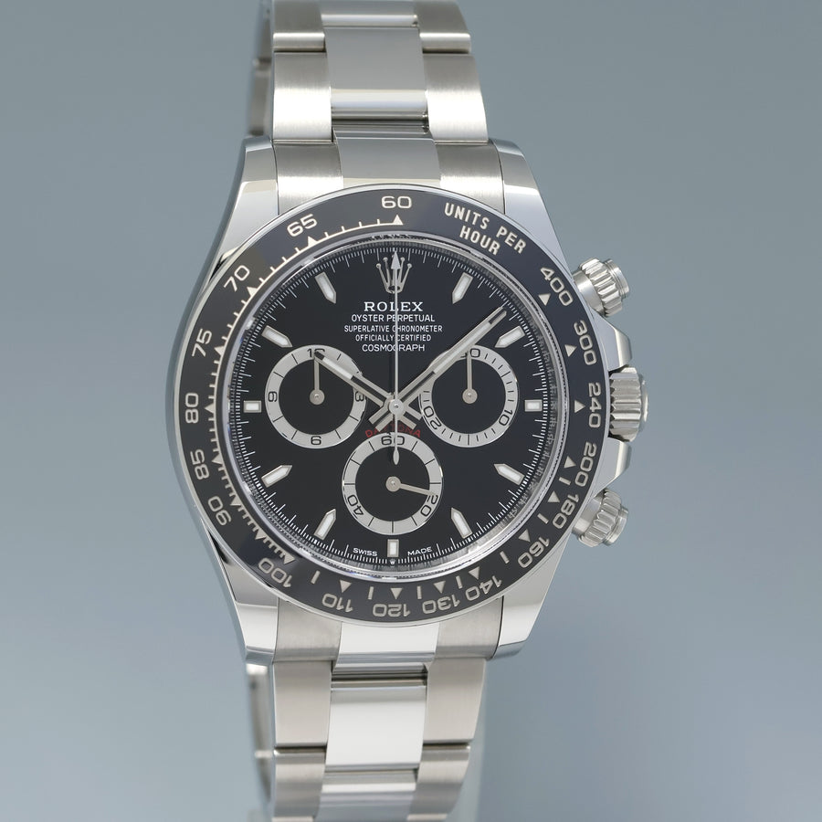 2024 NEW PAPERS Rolex Daytona 126500LN Black Ceramic Steel 40mm Watch Box