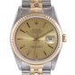 MINT Rolex DateJust 16233 Two Tone Gold Jubilee Champagne Bezel Watch