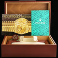 MINT Rolex President 18238 Champagne Factory Diamond Double Quick Gold Watch Box