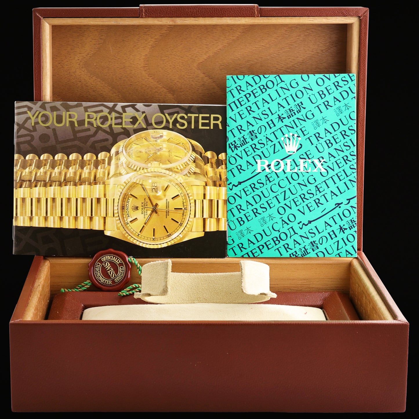 MINT Rolex President 18238 Champagne Factory Diamond Double Quick Gold Watch Box