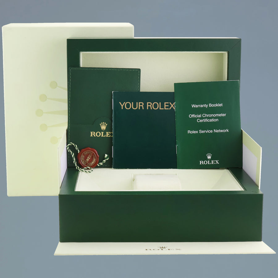 MINT Rolex Day Date II President Yellow Gold Black Arabic 41mm 218238 Watch Box