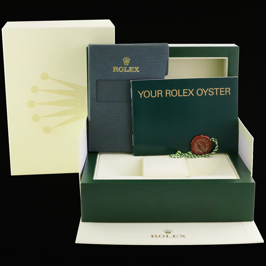 2011 MINT Ladies Rolex Yacht-Master 168623 35mm Gold Two Tone Blue Watch Box