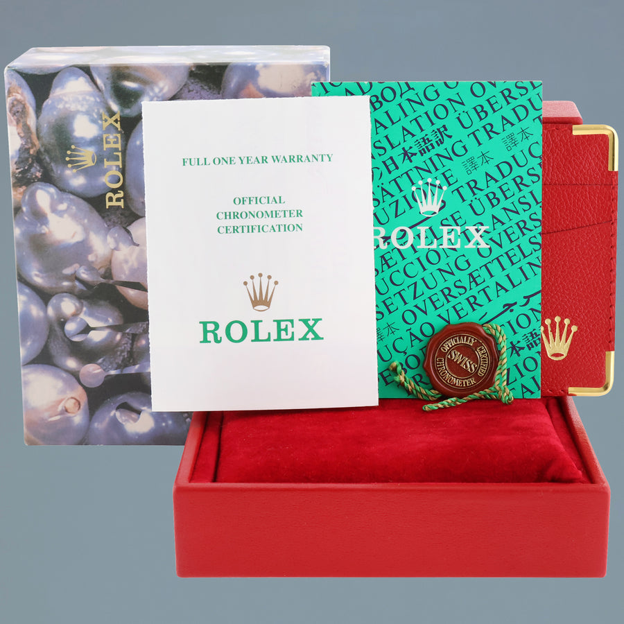 PAPERS 2004 Ladies Rolex DateJust 79178 President 26mm Yellow Gold White Roman Watch