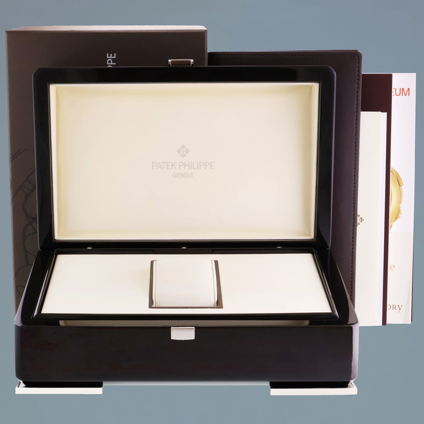 2022 PAPERS 5524R Patek Philippe Travel Time Leather Rose Gold Travel Time Watch Box