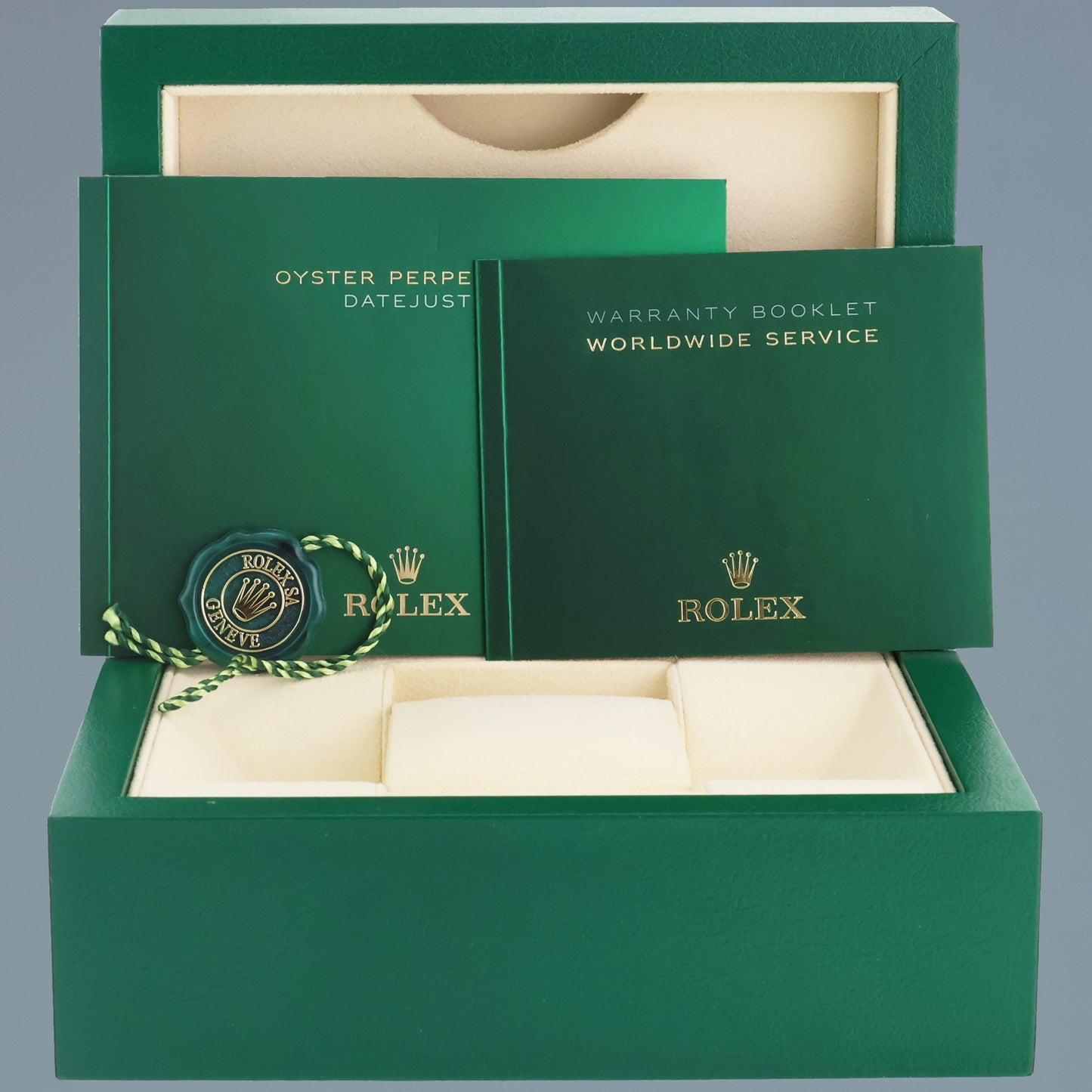 MINT Rolex 16233 DateJust 36mm Mother of Pearl Diamond Two-Tone Yellow Gold Jubilee Watch Box
