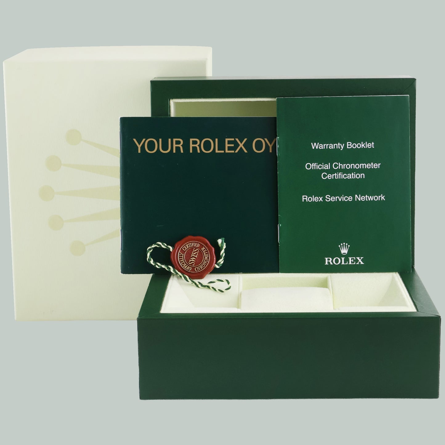 MINT Rolex 116264 DateJust Turn-O-Graph Steel Blue Stick Jubilee Gold Fluted Watch Box