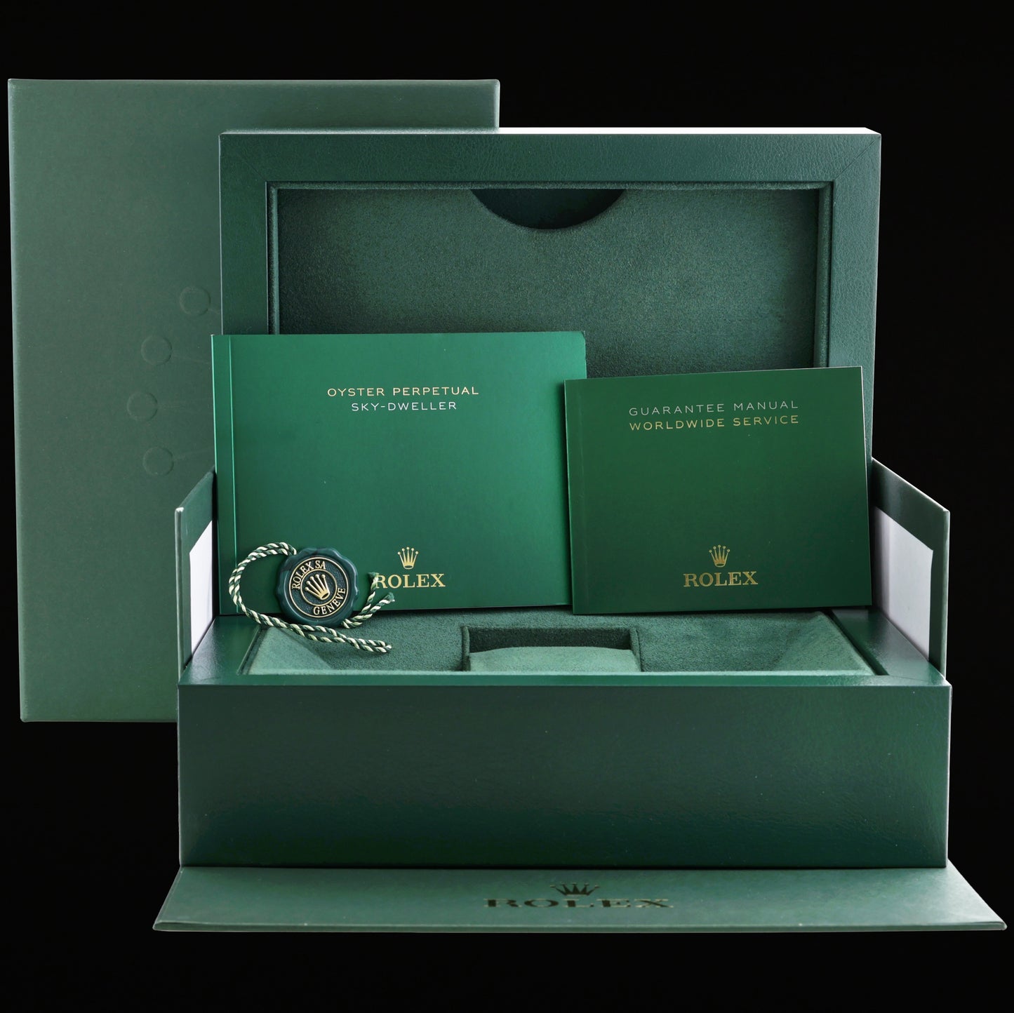 Mint Rolex Sky-Dweller Rose Gold Chocolate Arabic 326935 42mm Watch Box