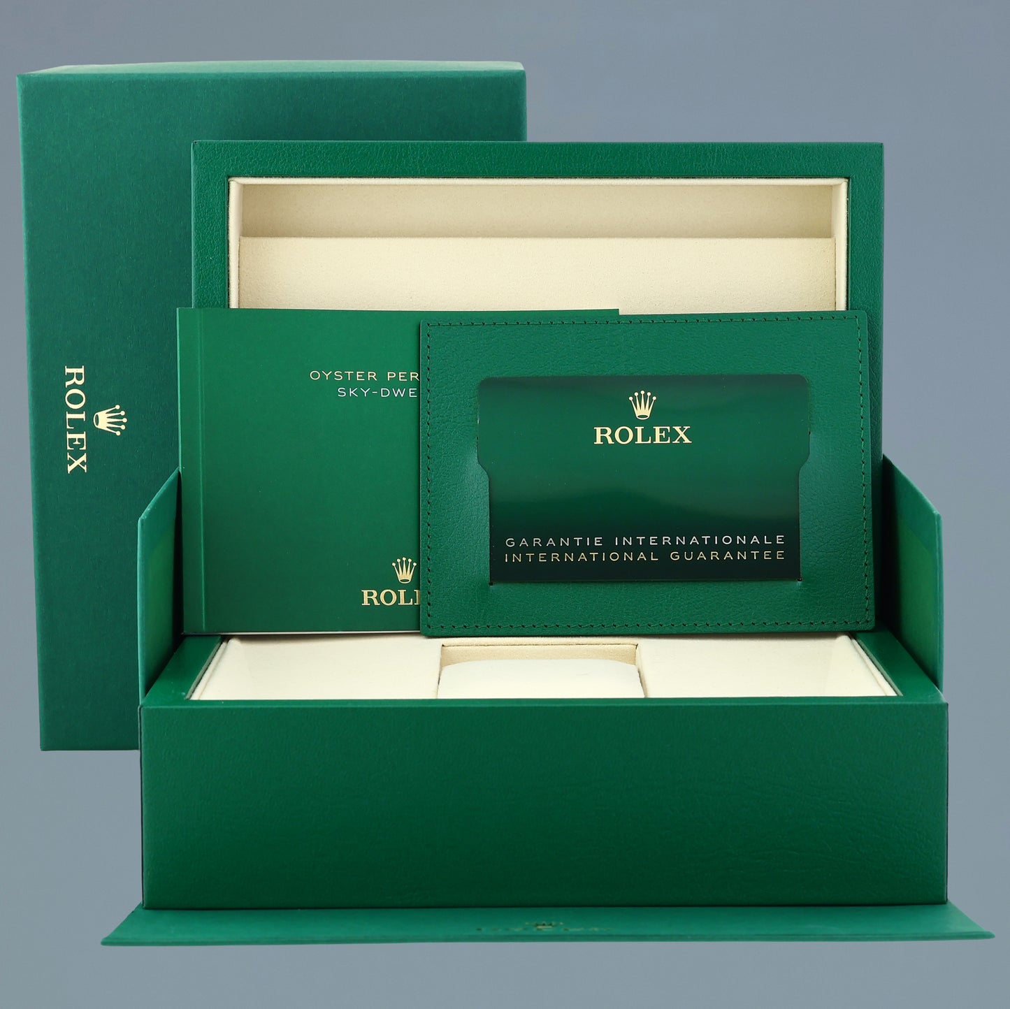2025 NEW PAPERS Rolex 336934 Sky-Dweller Steel White Jubilee Fluted 42mm Watch Box
