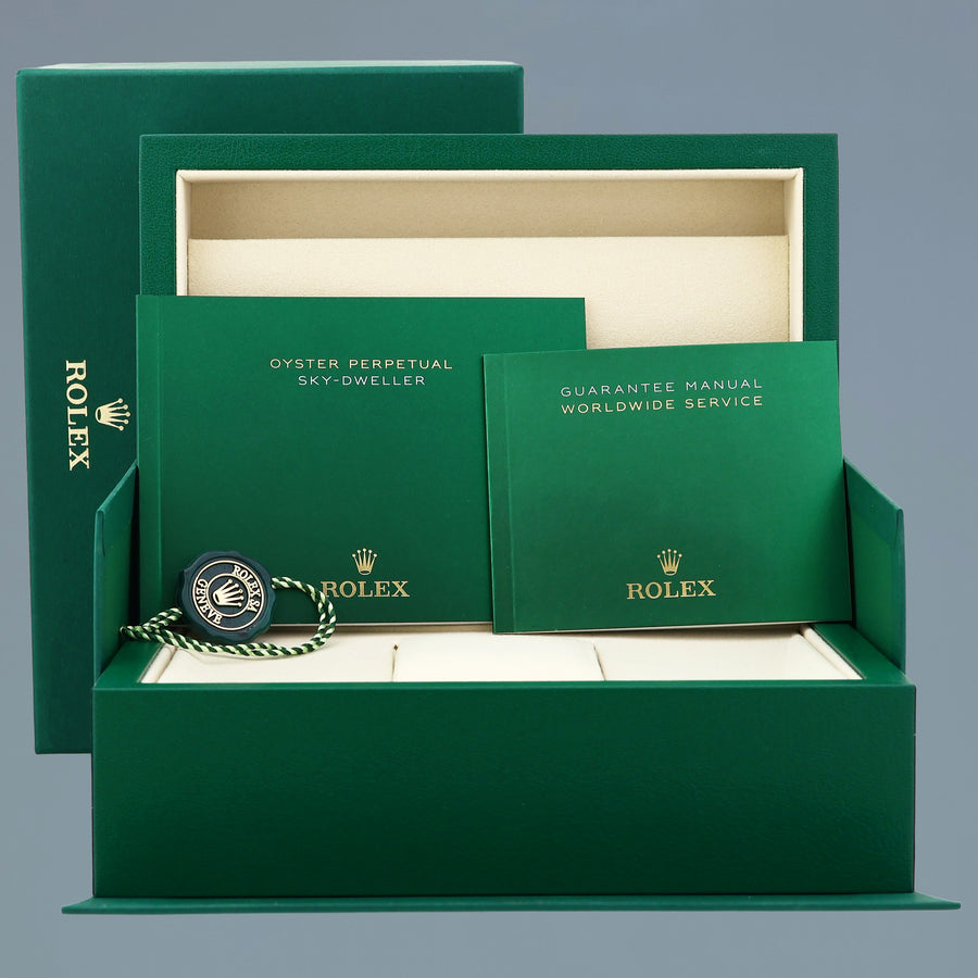 2025 NEW Rolex 336934 Sky-Dweller Steel Green Jubilee 42mm Watch Box