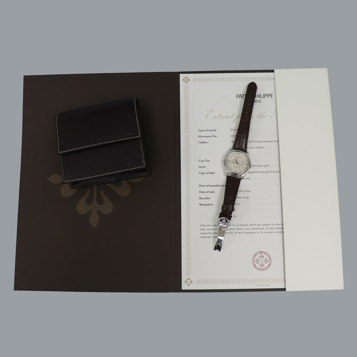 PAPERS MINT Patek Philippe White Gold Annual Calendar 5035G Calatrava Roman Watch