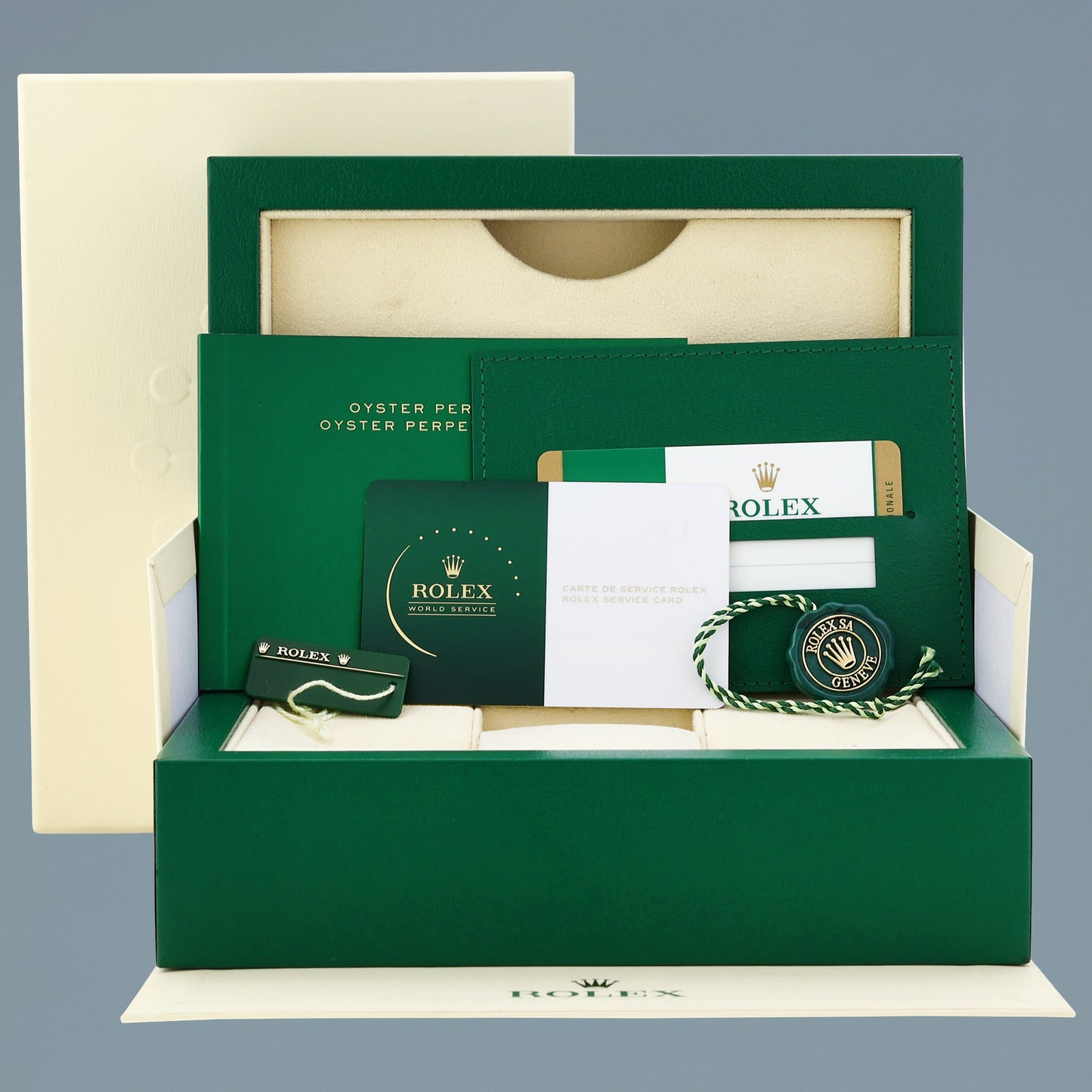 2025 RSC PAPERS MINT Rolex Oyster 177200 Perpetual 31mm Blue Roman Oyster Watch Box