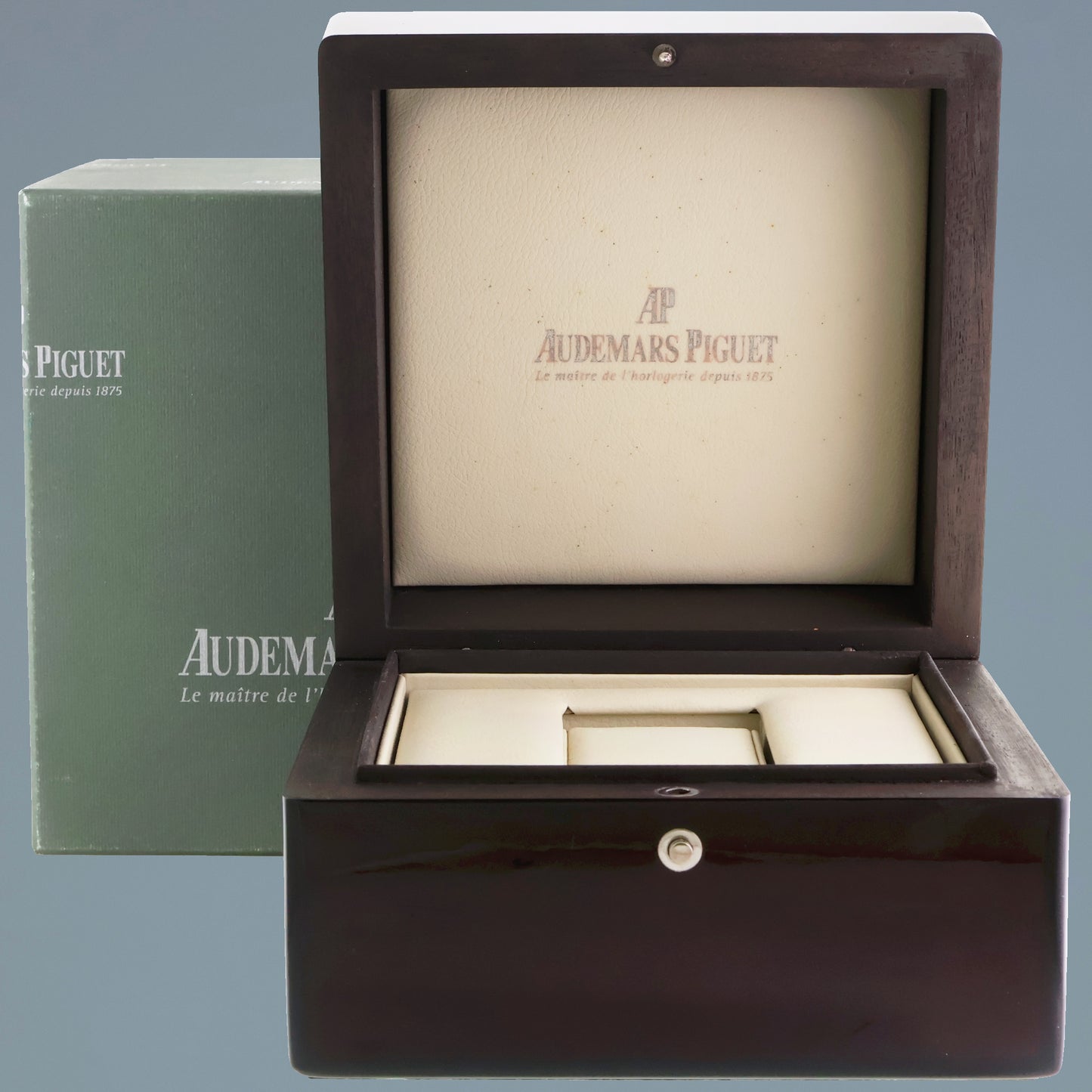 MINT Audemars Piguet Royal Oak Dual Time Steel 26120ST White Dial 39mm Watch Box