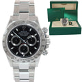 MINT 2011 Rolex Daytona 116520 Black Dial Steel Chronograph 40mm Watch Box