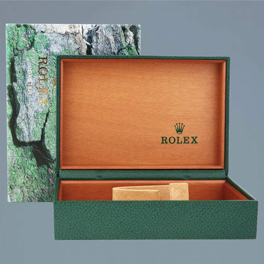 Full Diamond Ladies Rolex DateJust 79178 President 26mm 18K Yellow Gold Blue Dial Watch Box