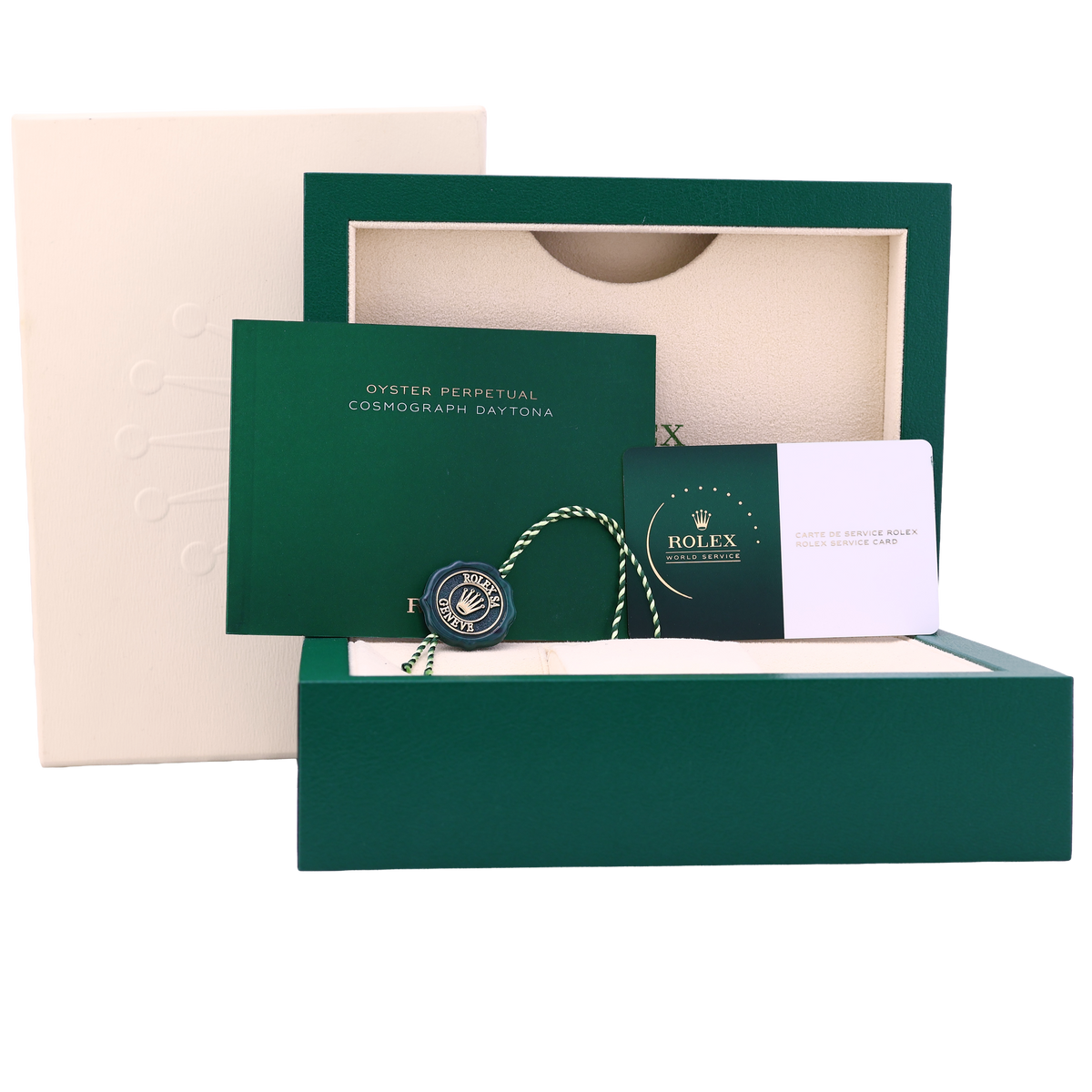 2026 RSC PAPERS Rolex Daytona Ghost Panda Silver Chrono 116509 White Gold Watch Box