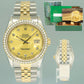 Rolex DateJust 16233 Two-Tone Yellow Gold 36mm Champagne Diamond Jubilee Watch