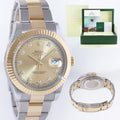 2025 RSC PAPERS Rolex Datejust II 2 Champagne Diamond 116333 Two-Tone Gold Watch