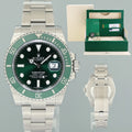 MINT 2019 PAPERS Rolex Submariner Hulk 116610LV Green Dial Ceramic Watch Box