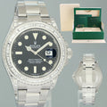 DIAMOND MINT 2010 Rolex Yacht-Master 116622 Steel 40mm Black Dial Watch Box