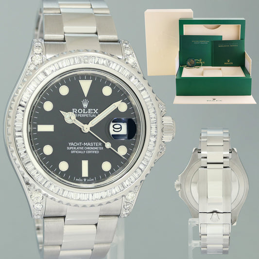 DIAMOND MINT 2010 Rolex Yacht-Master 116622 Steel 40mm Black Dial Watch Box