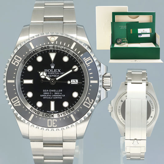 2017 PAPERS MINT Rolex Sea-Dweller DEEPSEA 116660 Steel 44mm Black Ceramic Watch Box