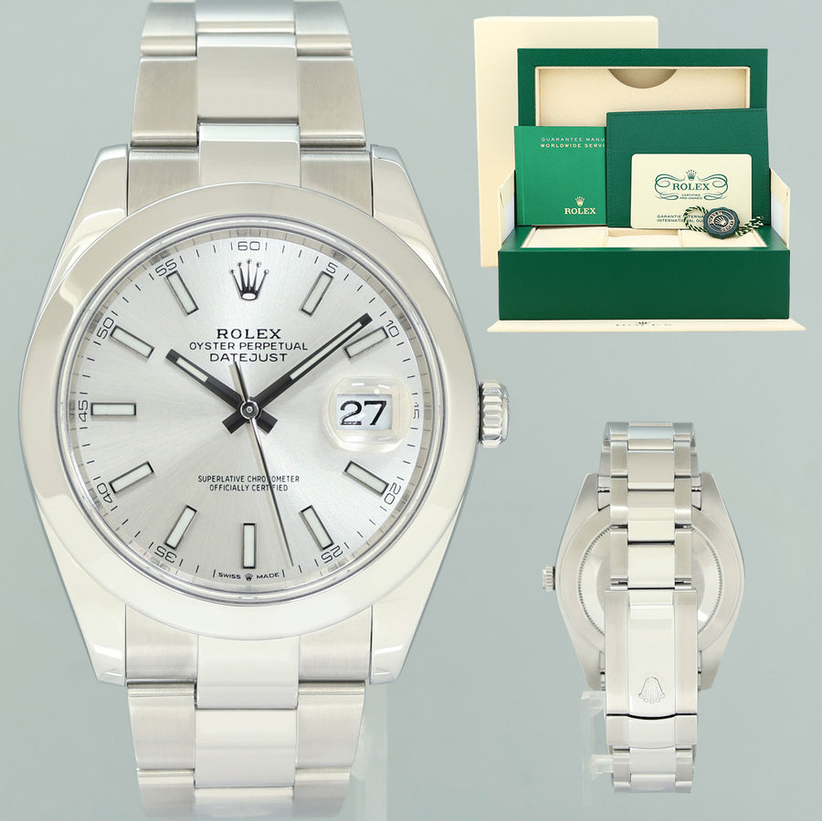 2025 MINT CPO PAPERS Rolex DateJust 41 Steel 126300 Silver Dial Oyster 41mm Watch Box