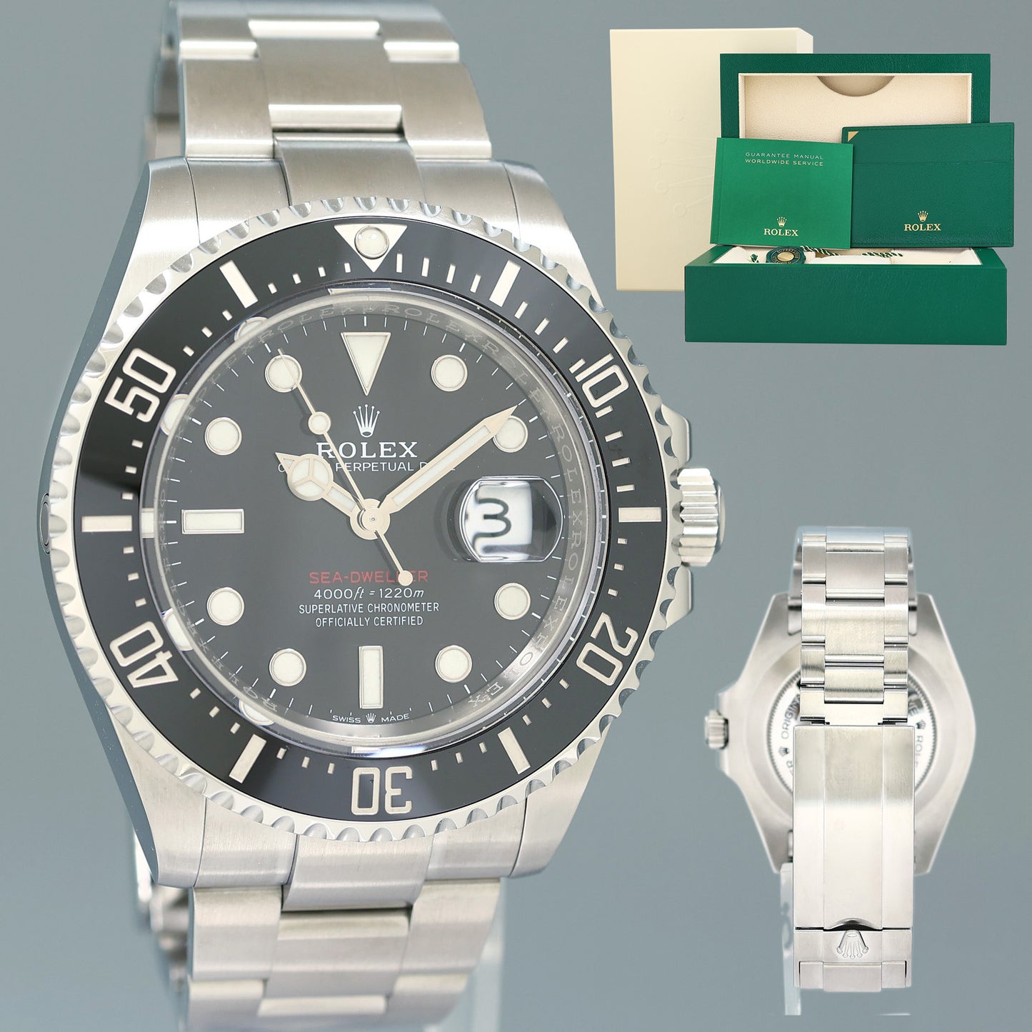 2024 MINT Rolex Red Seadweller SD43 126600 43mm Red Letter MK2 Watch Box