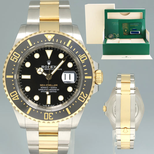 2023 NEW PAPERS Rolex 126603 Sea-Dweller 43mm Two-Tone Yellow Gold Steel Black Watch Box