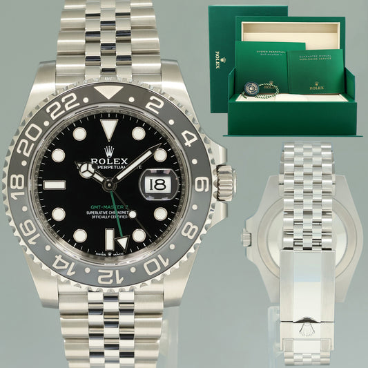 2025 MINT Rolex GMT Master II Bruce Wayne Jubilee Ceramic 126710GRNR Watch Box