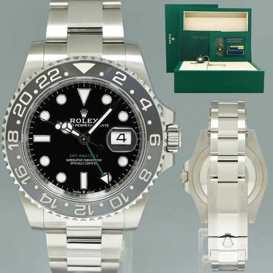 SEPT 2026 NEW PAPERS Rolex 126710GRNR GMT Master II Bruce Wayne Oyster Watch Box