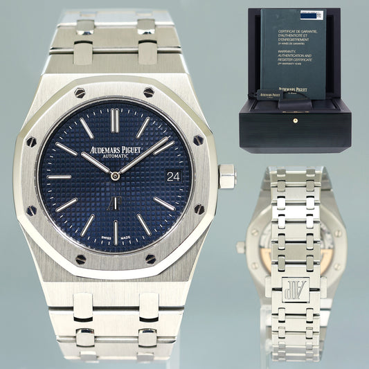 MINT 2017 PAPERS Audemars Piguet Blue Steel 15202ST.OO.1240ST.01 Blue Steel Watch