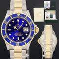 Papers 2026 RSC MINT Rolex 16613LB Submariner 40mm Two Tone Gold Blue Watch