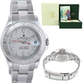 2005 MINT PAPERS Ladies Rolex Yacht-Master 168622 35mm Stainless Steel Platinum Watch Box