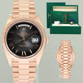 2026 NEW PAPERS Rolex President 40mm Rose Gold Green Ombre 228235 Watch Box
