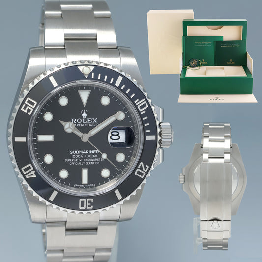 MINT Rolex Submariner Date 116610LN Steel Black Dial Ceramic Watch Box